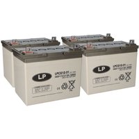 Bleigel Akku 4x 12V 30Ah kompatibel zu Rollstuhl E-Mobil Seniorenmobil u.a. von LANDPORT
