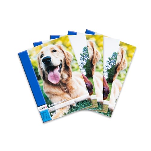 Landré Zeichenblock A2, 10 Blatt, 100 g/m² Papier, 2 Tier-Motive, 5 Stück Landré Zeichenblock A2, 10 Blatt, 100 g/m² Papier, 2 Tier-Motive, 5 Stück von LANDRÉ