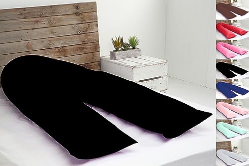 LANDSTER Schwangerschaftskissen Seitenschläferkissen Schlafkissen Ganzkörperkissen Stillkissen Pregnancy Pillow Body Pillow U/V/I förmiges Nür Kissen (U-Förmiges, Schwarz) von LANDSTER