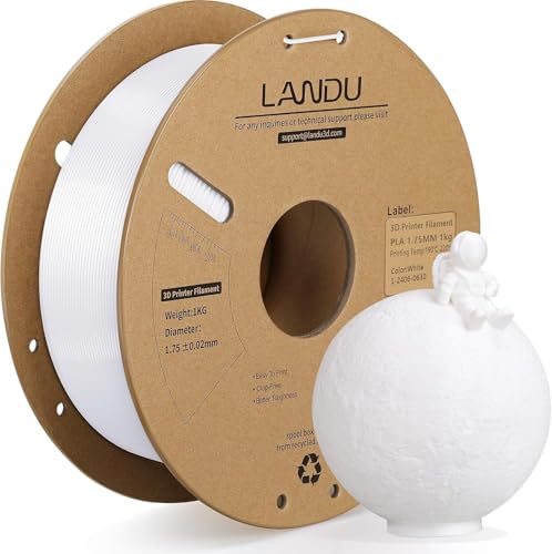 LANDU PLA Filament 1.75mm 1KG 3D Drucker Filament Weiß PLA Maßgenauigkeit +/-0.02mm Filament 3D Druckmaterialien 2.2lbs Pappspule für die meisten FDM 3D Drucker LANDU PLA Filament 1.75mm 1KG 3D Drucker Filament Weiß PLA Maßgenauigkeit +/-0.02mm Filament 3D Druckmaterialien 2.2lbs Pappspule für die meisten FDM 3D Drucker von LANDU
