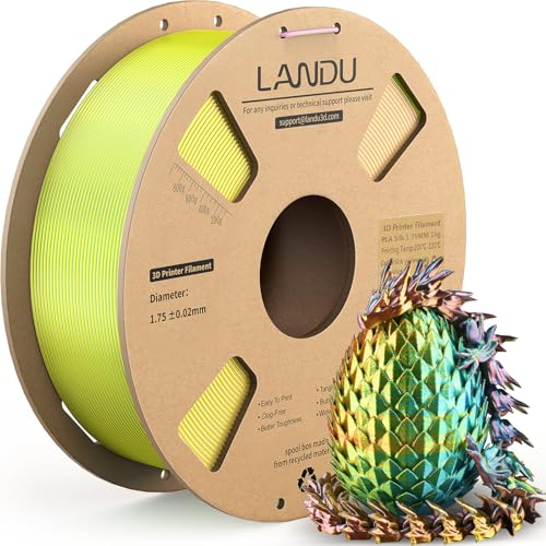 LANDU Silk PLA Filament Tricolor Silk PLA Filament 1,75mm 1kg 3D Drucker Filament 3 Color Silk Hochglänzende Oberfläche Maßgenauigkeit +/-0.02mm,Gelb Rosa Blau LANDU Silk PLA Filament Tricolor Silk PLA Filament 1,75mm 1kg 3D Drucker Filament 3 Color Silk Hochglänzende Oberfläche Maßgenauigkeit +/-0.02mm,Gelb Rosa Blau von LANDU