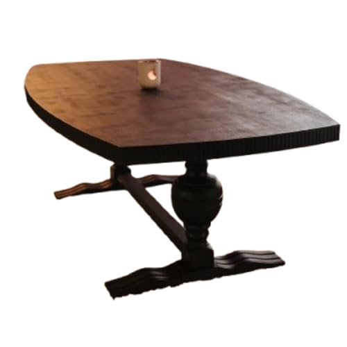 LANDWERK FURNITURE Wooden Dining Coffee Table Vintage Antique (152 x 54 x 84 cm) von LANDWERK FURNITURE