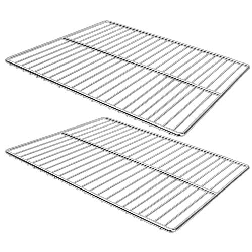 LANEJOY Grillrost Edelstahl 40x30 cm (2er Pack), BBQ Rechteckiger Ersatz Grillnetz, Multifunktionaler Grill Rosten von LANEJOY