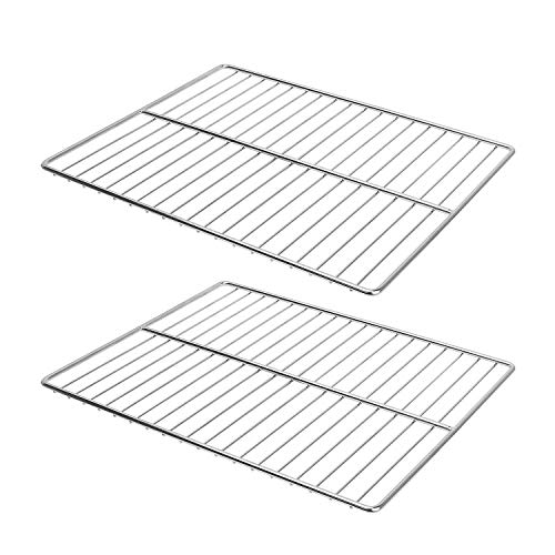 LANEJOY Grillrost Edelstahl 32x26 cm (2er Pack), BBQ Rechteckiger Ersatz Grillnetz, Multifunktionaler Grill Rosten von LANEJOY