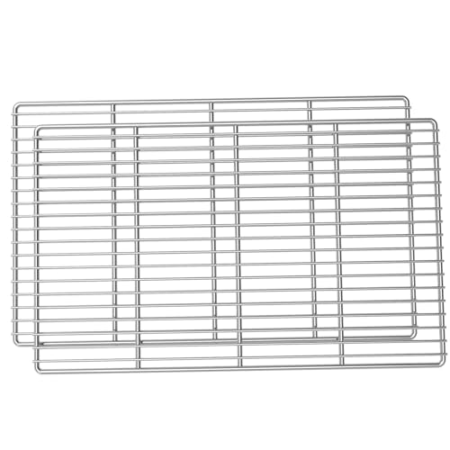 LANEJOY Grillrost Edelstahl 53x32.5 cm (2er Pack), Starke Belastung BBQ Rechteckiger Ersatz Grillnetz, Multifunktionaler Grill Rosten (SKW04A) von LANEJOY