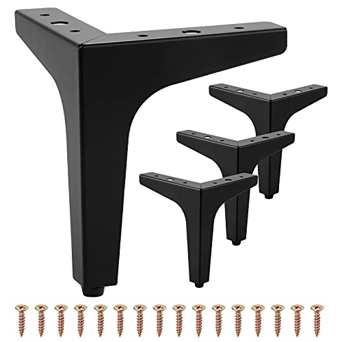 4PCS Metalldreieck Möbelfüße, 10cm Möbelbeine, Metall Schrankfüße DIY Tischbeine Schrankfüsse für Stühle Schrank und Sofa andere Möbelbeine von LANER