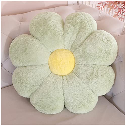 LANFIRE Blume Plüsch Kissen Bodenkissen Dekoratives Blumenkissen Sitzkissen Schlafsofa Kissen Möbel Innenkissen (40CM, Grün gelb) von LANFIRE