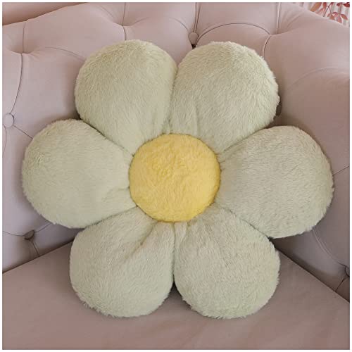 LANFIRE Blume Plüsch Kissen Bodenkissen Dekoratives Blumenkissen Sitzkissen Schlafsofa Kissen Möbel Innenkissen (60CM, Grün) von LANFIRE