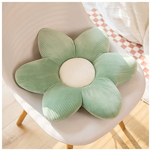 LANFIRE Blume Plüsch Kissen Kissen Bodenkissen Dekoratives Blumenkissen Sitzkissen Rückenlehnenkissen Schlafsofa Kissen (30CM, Green) von LANFIRE