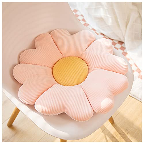 LANFIRE Blume Plüsch Kissen Kissen Bodenkissen Dekoratives Blumenkissen Sitzkissen Rückenlehnenkissen Schlafsofa Kissen (30CM, Pink Yellow) von LANFIRE