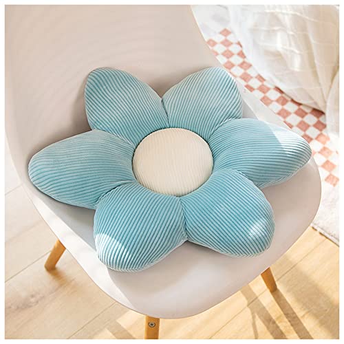 LANFIRE Blume Plüsch Kissen Kissen Bodenkissen Dekoratives Blumenkissen Sitzkissen Rückenlehnenkissen Schlafsofa Kissen (60CM, Blue) von LANFIRE