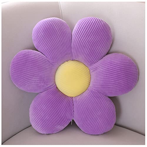 LANFIRE Blumen-Überwurfkissen, Sitzkissen, Bodenkissen, Blumenform, Bett, Sofa, Stuhl, Überwurfkissen (40 * 40 cm, Purple) von LANFIRE