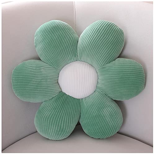 LANFIRE Blumen-Überwurfkissen, Sitzkissen, Bodenkissen, Blumenform, Bett, Sofa, Stuhl, Überwurfkissen (40 * 40 cm, Green) von LANFIRE