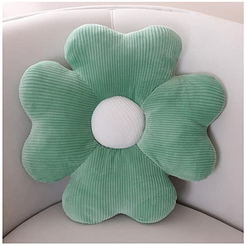 LANFIRE Blumen-Überwurfkissen, Sitzkissen, Bodenkissen, Blumenform, Bett, Sofa, Stuhl, Überwurfkissen (40 * 40 cm, Green 1) von LANFIRE