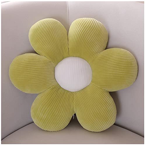 LANFIRE Blumen-Überwurfkissen, Sitzkissen, Bodenkissen, Blumenform, Bett, Sofa, Stuhl, Überwurfkissen (50 * 50 cm, Light Green) von LANFIRE