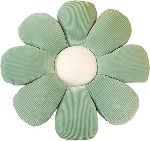 LANFIRE Blumen Überwurfkissen Bodenkissen Blumenbett Sofa Stuhl Kissen Dekokissen (35cm, Green) von LANFIRE