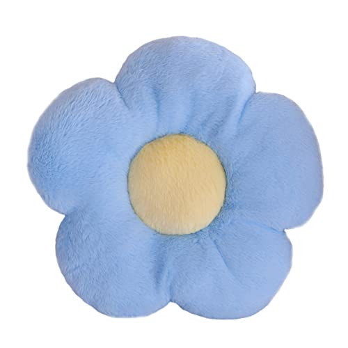 LANFIRE Blumenboden Kissen Blumenkissen normales Kissen Auto Kissen Stuhlkissen Sofakissen Zierkissen (40 * 40 cm, Blue) von LANFIRE