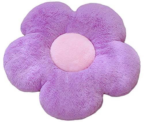 LANFIRE Blumenkissen Blumenkissen normales Kissen Auto Kissen Stuhlkissen Sofakissen Zierkissen (60 * 60 cm, Purple) von LANFIRE