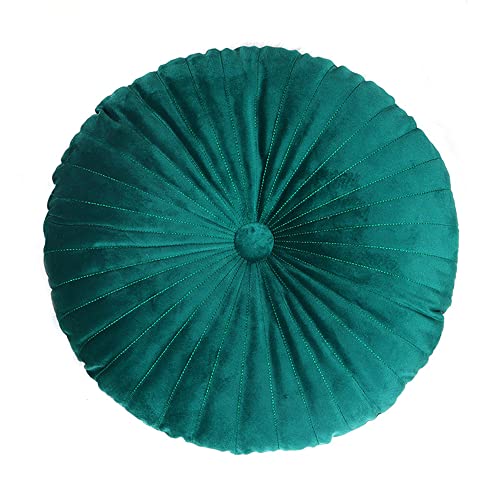 LANFIRE Kürbiskissen Kissen Bodenkissen Dekokissen Rundes Kissen Kürbis Bett Sofa Stuhl Autositz Kissen (35cm, Green) von LANFIRE