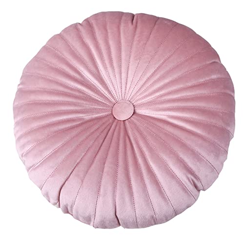 LANFIRE Kürbiskissen Kissen Bodenkissen Dekokissen Rundes Kissen Kürbis Bett Sofa Stuhl Autositz Kissen (35cm, Pink) von LANFIRE