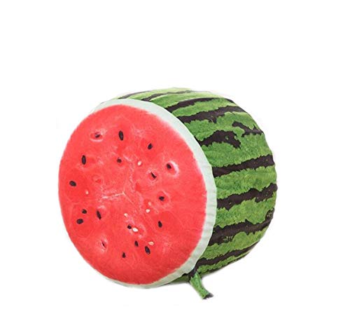 LANFIRE Obsthocker Aufblasbarer Hocker Fruit Cartoon Plush Aufblasbarer Sitz Sitz Sofa Verdickt Klappstuhl Geschenke (Watermelon) von LANFIRE