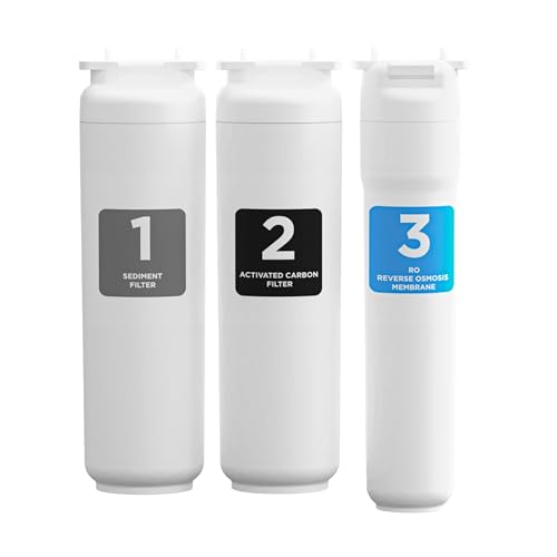 LANGWATER 3-Stufen Ersatzfilter-Set für The Well - Osmose Ersatzfilter mit Sediment, Aktivkohle, Umkehrosmose - Langlebig, Einfach zu Installierendes System für Reines Wasser von LANG