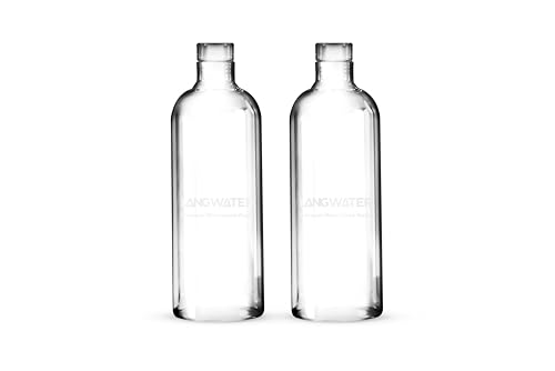 LANGWATER Glas-Wasserflaschen mit Glasverschluss – 1 l (2er-Set) - Vielseitiger Glaskrug für warme/kalte Getränke von LANG