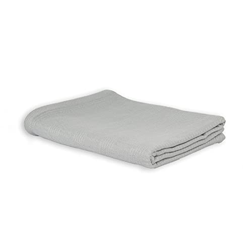 LANGDHUUS original Tagesdecke Zeitlose Pique-Decke | 150x220 cm | Sterlinggrau | 100% Bio Baumwolle | Sommerdecke | Sofadecke | Baumwolldecke | Bettüberwurf von LANGDHUUS