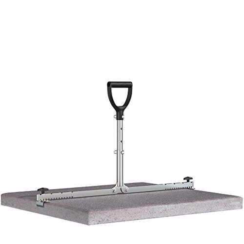 LANGFIT® Plattenheber 50 bis 80cm - Rückenfreundlich durch 3-fach höhenverstellbarem Griff - Schonend für Rücken und Hüfte! Tragkraft bis 60kg - Made in Germany - MS-PH5080T von Langfit