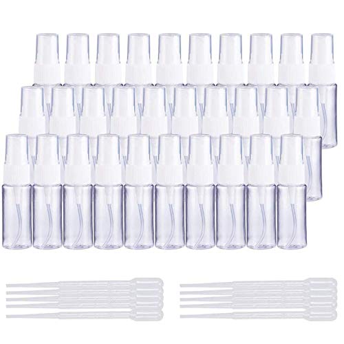 LANGING 20-ml-Sprühflaschen aus Kunststoff, leere Behälter für Reise, Mini-Nebelflaschen, unterteilt, 30 Stück LANGING 20-ml-Sprühflaschen aus Kunststoff, leere Behälter für Reise, Mini-Nebelflaschen, unterteilt, 30 Stück von LANGING