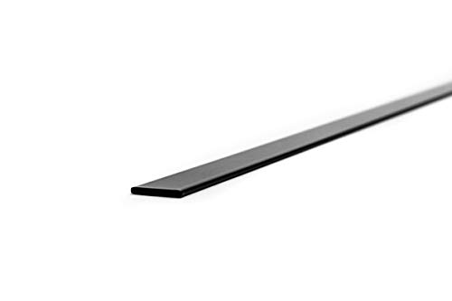 Alu Flachstange"PULVERBESCHICHTET" Aluminium Flachmaterial Aluprofil Flacheisen Flach Flachstahl 15 x 2 mm x 1.000+-5 mm Schwarz RAL 9005 glänzend von LANGLITZ Metalle