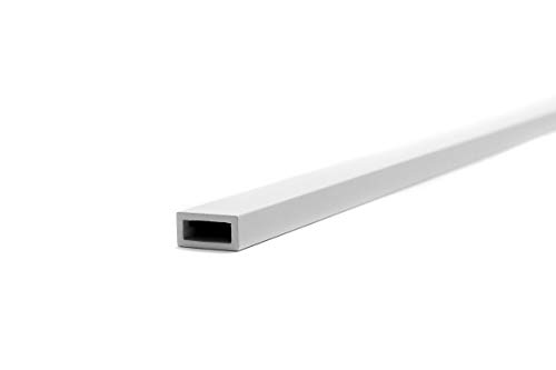 Alu-Rechteckrohre"PULVERBESCHICHTET" Aluminiumprofil Alu Hohl 50 x 40 x 3 mm x 2000 mm Weiß RAL 9016 von LANGLITZ Metalle