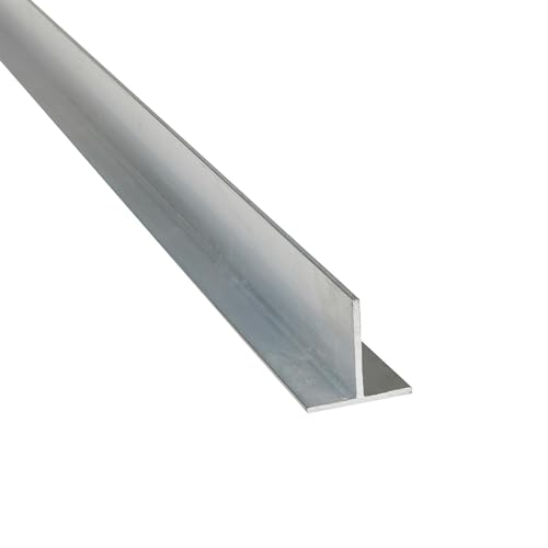 METALXACT Aluminium-T-Profil 80 x 80 x 4 mm T66 Mill-finish Silber 1 Stück von METALXACT