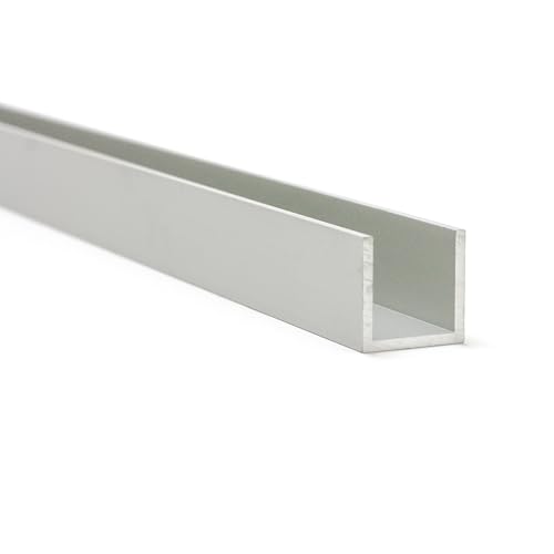 Alu U-Profil ELOXIERT Aluminium Aluprofil U Profil für Spanplatte 40x40x40x2 mm x 1500 mm von LANGLITZ Metalle