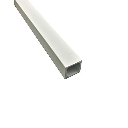 Alu-Vierkantrohre"PULVERBESCHICHTET" Aluminiumprofil Alu Hohl 120 x 120 x 2.50 mm x 1500 mm Weiß RAL 9016 von LANGLITZ Metalle