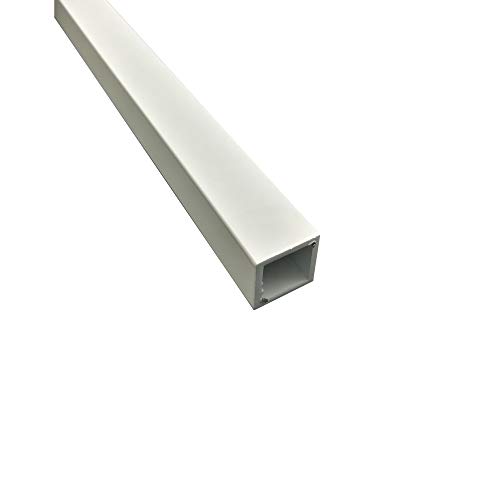 Alu-Vierkantrohre"PULVERBESCHICHTET" Aluminiumprofil Alu Hohl 40 x 40 x 3 mm x 1000 mm Weiß RAL 9016 von LANGLITZ Metalle