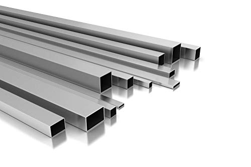 Aluminium Vierkantrohr/Rechteckrohr Quadratrohr Alurohr Rohr Profil Aluminium 80 x 50 x 4 mm x 1.000+-4 mm von LANGLITZ Metalle