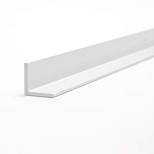 Aluminium Winkel Aluwinkel Winkelprofil Weiß oder Anthrazit pulverbeschichtet 1-3 m 50 x 20 x 2 mm x 3.000+-4 mm Weiß RAL 9016 glänzend von METALXACT
