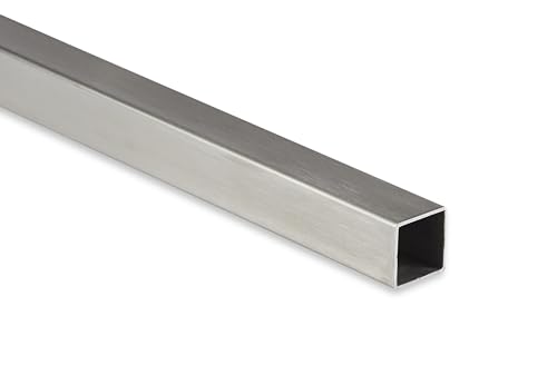 Edelstahl Vierkantrohr Hohlprofil V2A Geschliffen 80 x 80 x 2 mm x 2.000 mm +-5 mm von METALXACT