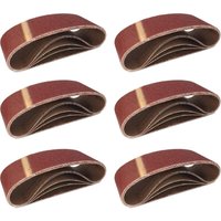 Gewebe-Schleifbänder │ 5 Stück │ 100 x 610 mm │ Mixpack (je 1 x 40er/60er/80er/120er/180er Körnung) │ für Bandschleifer │ Schleifpapier │ von LANGRAY