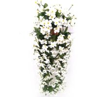 Künstliche Blumen – 4 Blütenblätter – Dekorativer Hängeschmuck – Für eine Hochzeit oder zur Dekoration eines Hauses, Weiß, 80 cm Künstliche Blumen – 4 Blütenblätter – Dekorativer Hängeschmuck – Für eine Hochzeit oder zur Dekoration eines Hauses, Weiß, 80 cm von LANGRAY