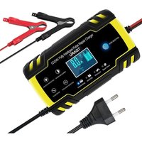 Langray - Autoladegerät, 8 a 12 V/24 v vollautomatisches Autoladegerät mit LCD-Display, intelligentes Erhaltungsladegerät für Autos, Motorräder, von LANGRAY