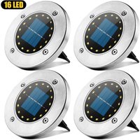 Solarleuchten Aussen, 16 LED Solar Gartenstrahler Wasserdicht IP65 Rasen Dekoleuchte für Gartenweg Terrasse Hof Rasen Weiß-4 Stück -RAPANDA Solarleuchten Aussen, 16 LED Solar Gartenstrahler Wasserdicht IP65 Rasen Dekoleuchte für Gartenweg Terrasse Hof Rasen Weiß-4 Stück -RAPANDA von LANGRAY