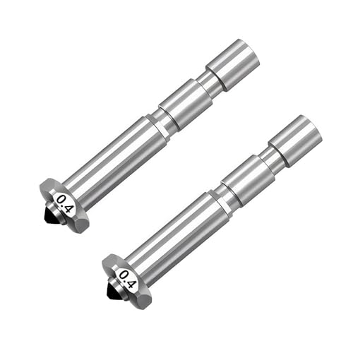 2PCS Kobra 3 Max Düse 0.4mm, Integrierte Schnellwechseldüse aus gehärtetem Stahl High Flow High Speed Hot End Sprühdüse für Anycubic Kobra 3 Max 3D Drucker von LANKEGU