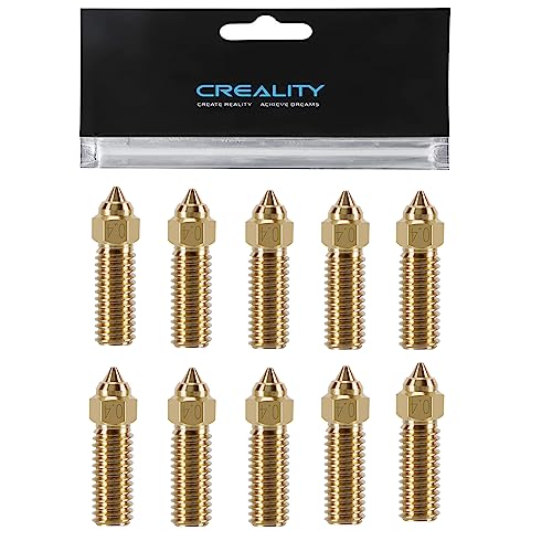 Creality 10PCS K1 Messing Düsen Set, 3D Drucker 10 Stück Hochge Schwindigkeits 0.4mm Nozzles Kit für K1, K1 max von LANKEGU