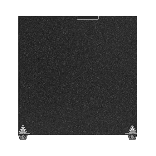 K2 Plus Bauplatte, Doppelseitiges schwarzes texturiertes PEI Blatt Druckbett Plattform für Creality K2 Plus 3D Drucker, 370x370mm flexible Federstahlplatte Heizbett-Ersatz von LANKEGU