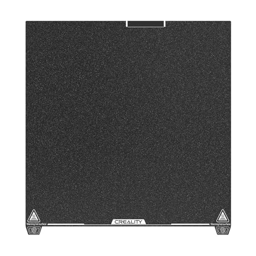 K2 Plus Bauplatte, doppelseitig strukturierte schwarze PEI-Druckbettplattform für Creality K2 Plus 3D-Drucker, 370 x 370 mm flexible Federstahlplatte, keine weichen magnetischen Aufkleber von LANKEGU