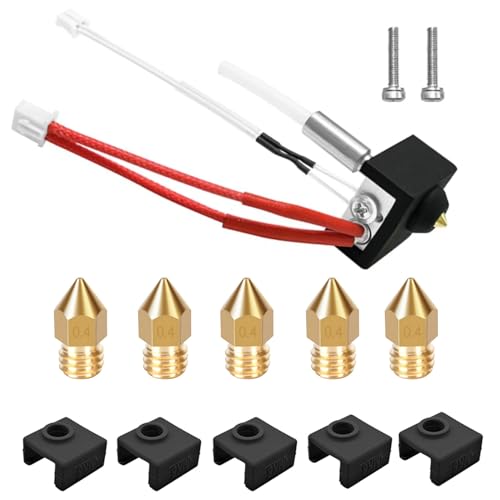 LANKEGU Hotend-Heizblock-Kit für Neptune 3 Pro, 3D-Druckerzubehör Hotend-Heizblock-Kit mit 5 Silikonsocken und 5 Düsen für Elegoo Neptune 3 Pro, Neptune 3 Plus von LANKEGU