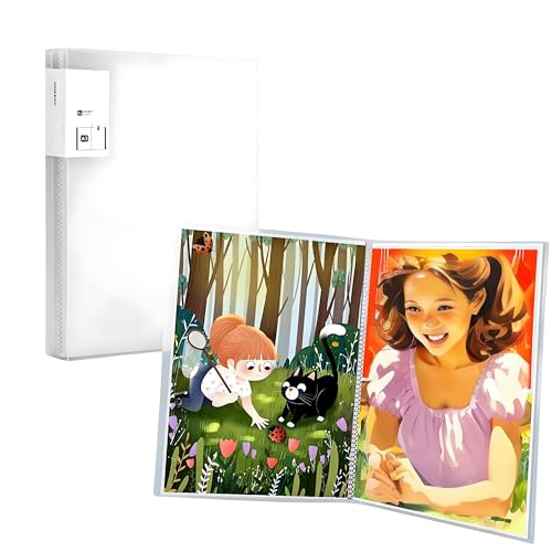 A3 Diamond Painting Bilder Album, Diamond Painting Mappe, Sichtbuch in kunstmappe für Aufbewahrung Diamant Malerei Bilder, Sammelmappe mit 60 Taschen für Diamant Bilder von 30 x 40 cm oder Kleiner von LANKYBOX