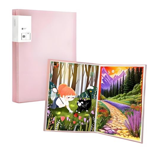 A3 Diamond Painting Bilder Album, Diamond Painting Mappe, Sichtbuch in kunstmappe für Aufbewahrung Diamant Malerei Bilder, Sammelmappe mit 60 Taschen für Diamant Bilder von 30 x 40 cm oder Kleiner A3 Diamond Painting Bilder Album, Diamond Painting Mappe, Sichtbuch in kunstmappe für Aufbewahrung Diamant Malerei Bilder, Sammelmappe mit 60 Taschen für Diamant Bilder von 30 x 40 cm oder Kleiner von LANKYBOX